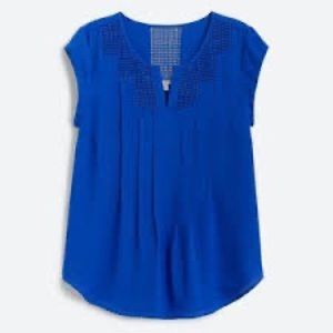 Daniel Rainn Lace Detail Split Neck Blouse Size XL